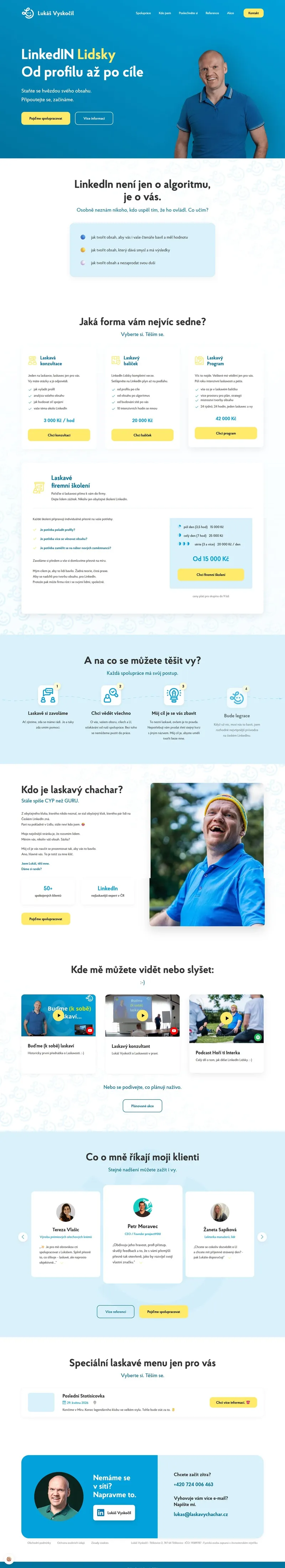 Ukázka webu Laskavý cháchar